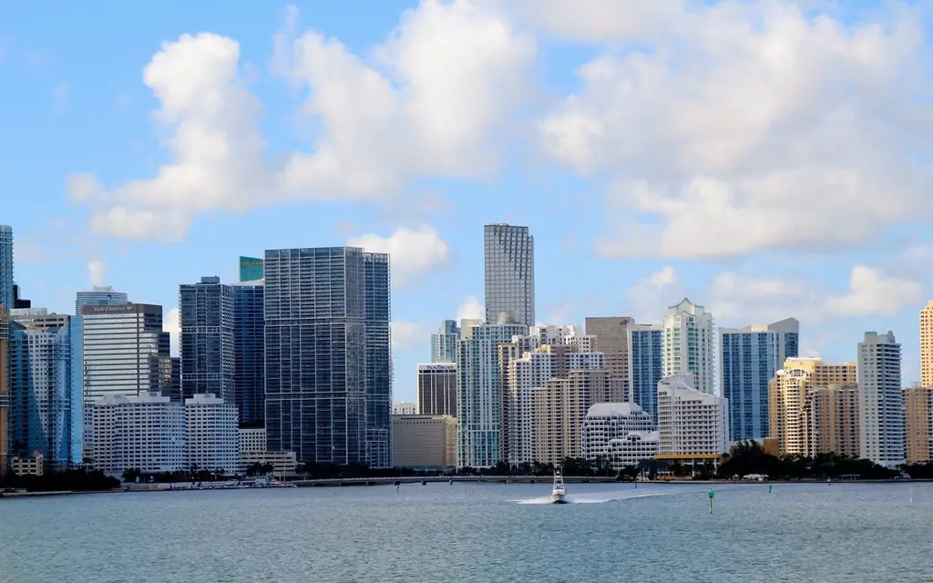 Captivating view of Miami's modern skyline and waterfront on a bright day